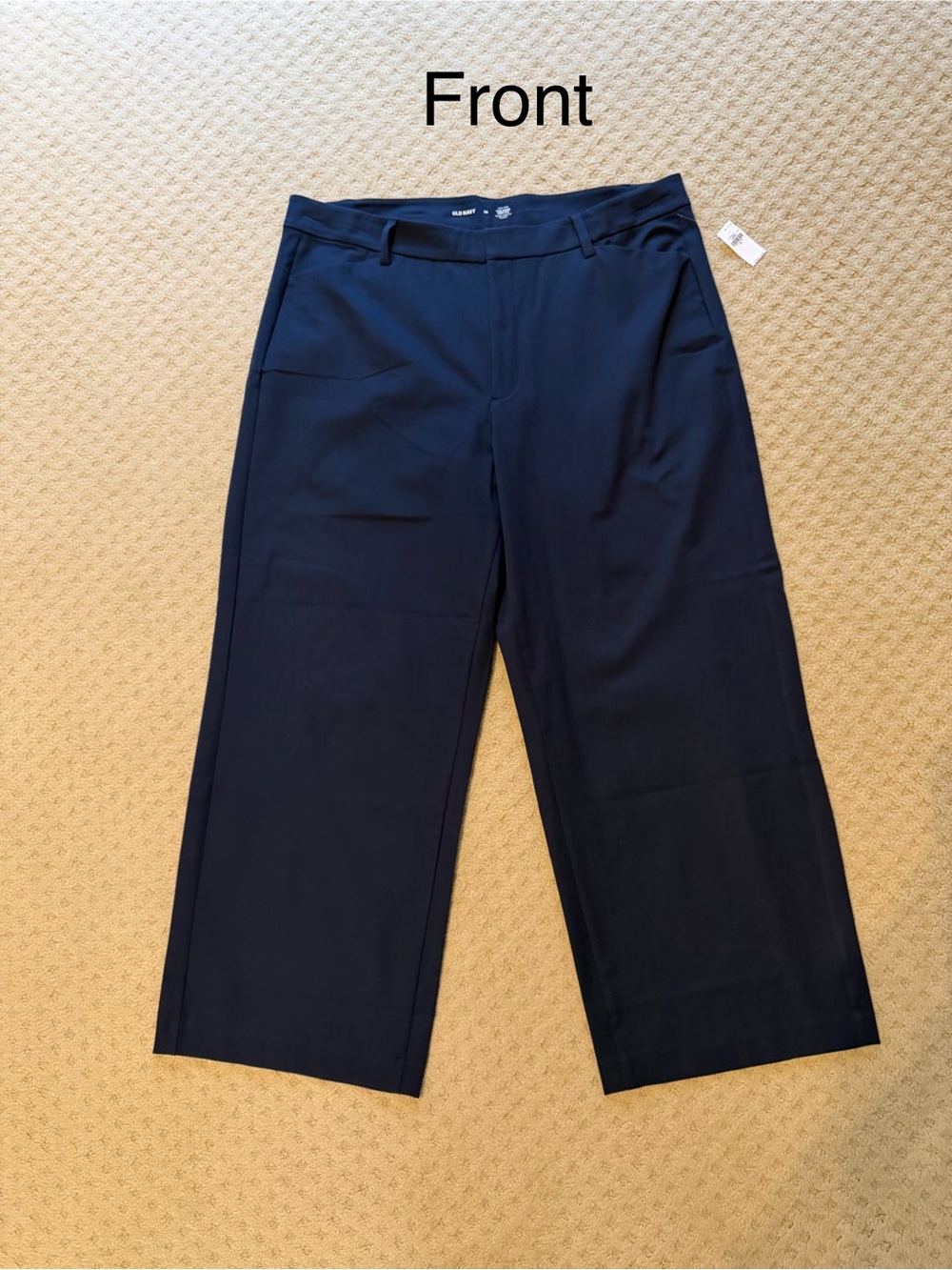 NWT- Old Navy Navy High-Rise Pixie Super Wide-Leg Trousers
